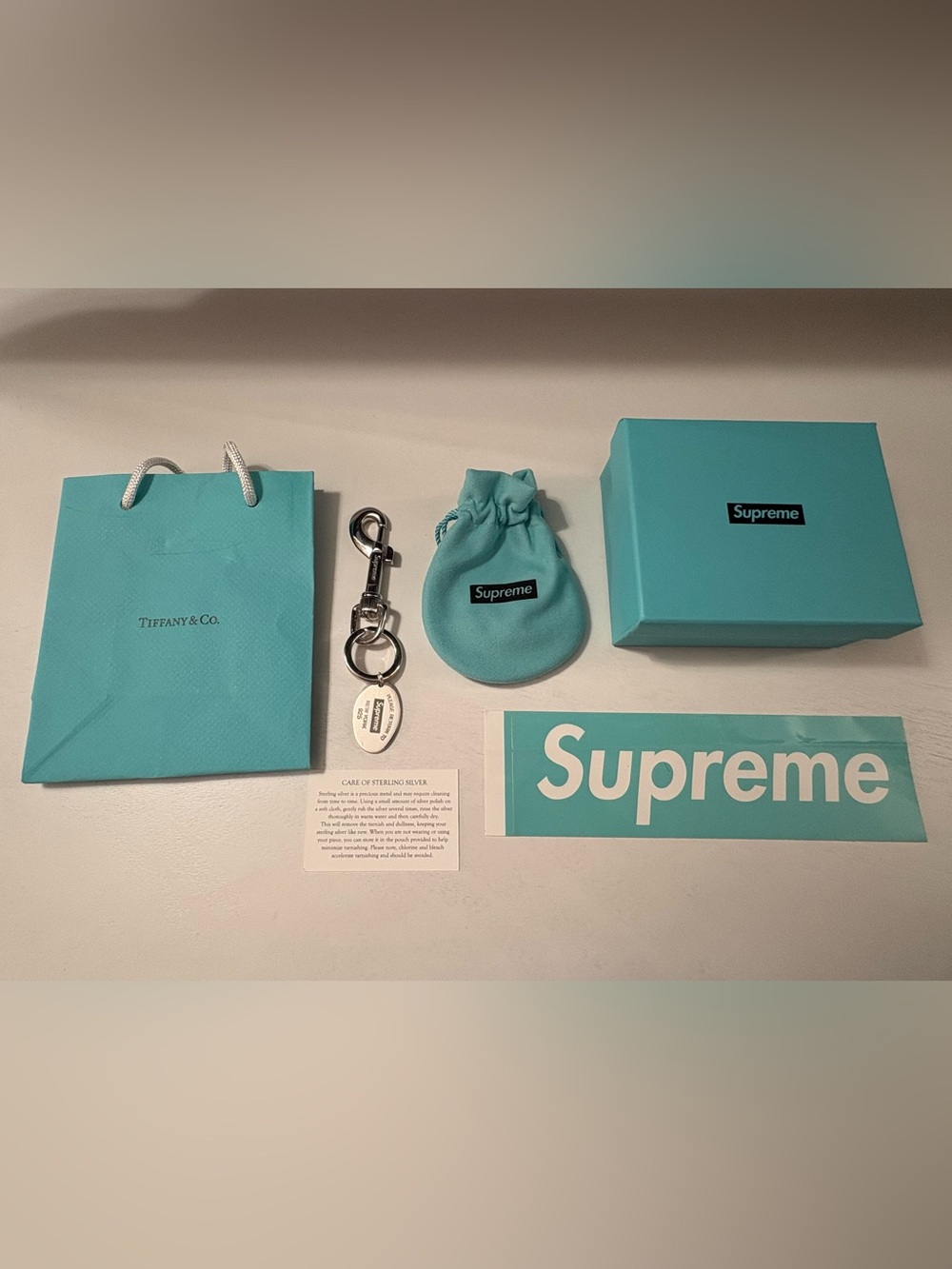 Tiffany & Co. x Supreme Sterling Silver Oval Key Ring